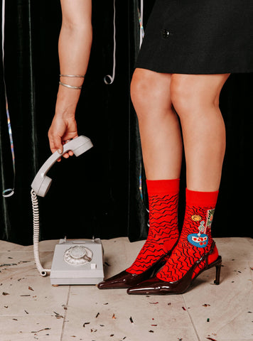 Red Interior, Still Life on a Blue Table