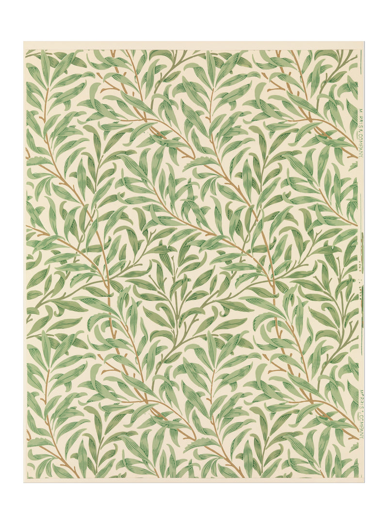 William Morris, Willow Bough, 1887, blokgedrukt behang