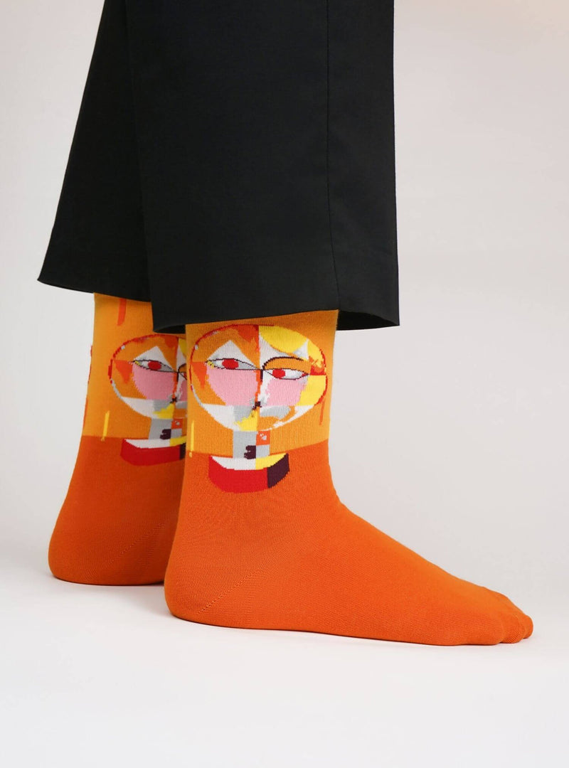 Senecio sokken van Paul Klee, gedragen