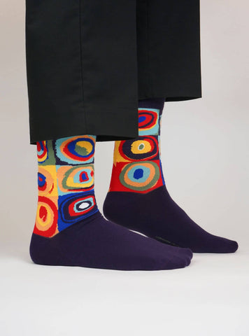 Color Study: Squares with Concentric Circles