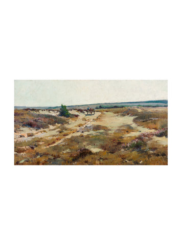 Chemin avec cheval et charrette