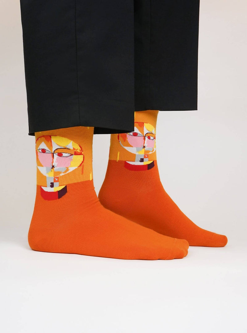 Senecio sokken van Paul Klee, gedragen